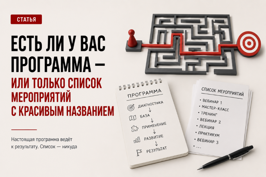 Чем программа мероприятий отличается от набора?