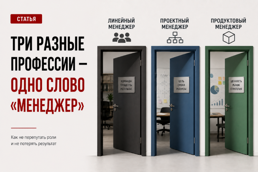 Линейный менеджер. Менеджер проекта. Менеджер продукта.